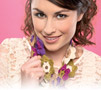 Crochet flower scarf