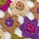 Crochet flower scarf