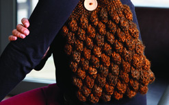 Textured shoulder bag