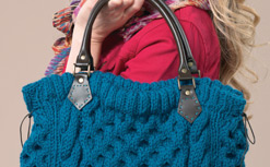 Cabled tote bag