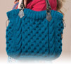 Cabled tote bag