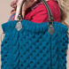 Cabled tote bag