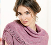 Eyelet edged triangular shawl