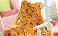Knitted baby blanket