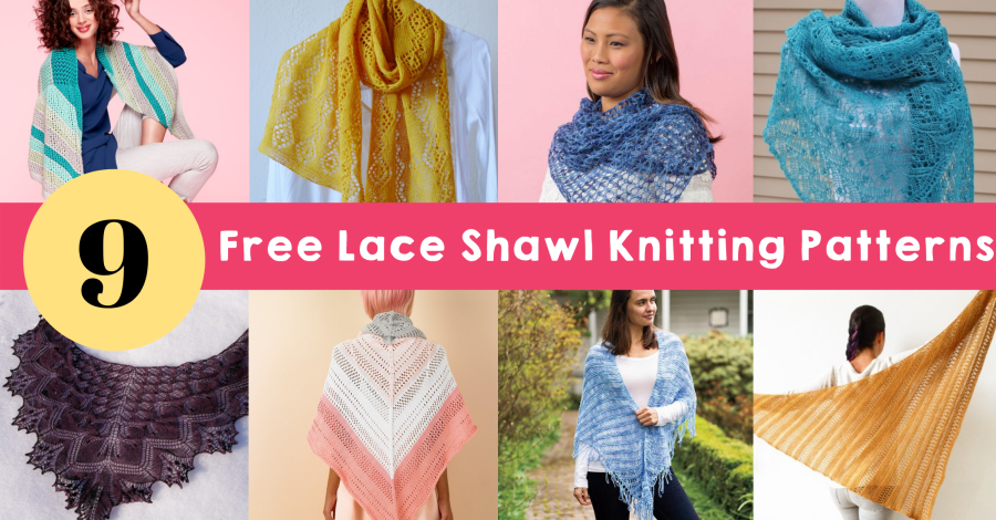 Our Top 9 FREE Lace Shawl Knitting Patterns
