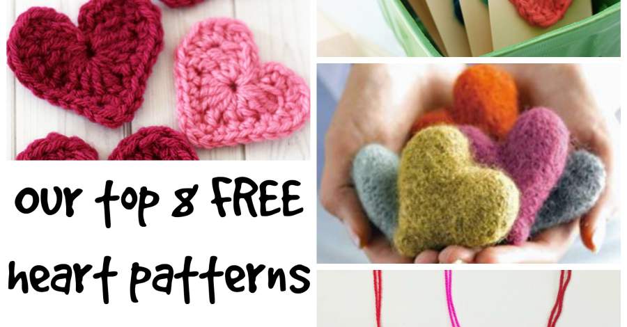 Our Top 8 FREE Heart Patterns