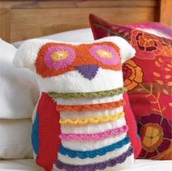 Owl Cushion Knitting Pattern