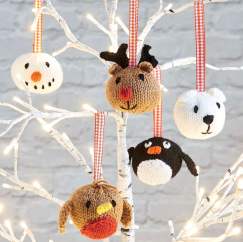 Easy Animal Baubles Knitting Pattern