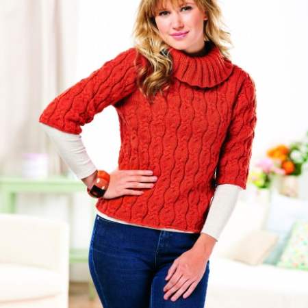 WOOL WEEK EXCLUSIVE Top-Down Cable Sweater Knitting Pattern