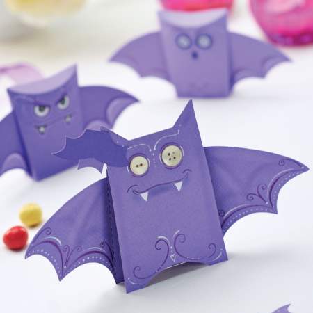 Halloween Bat Cards Knitting Pattern