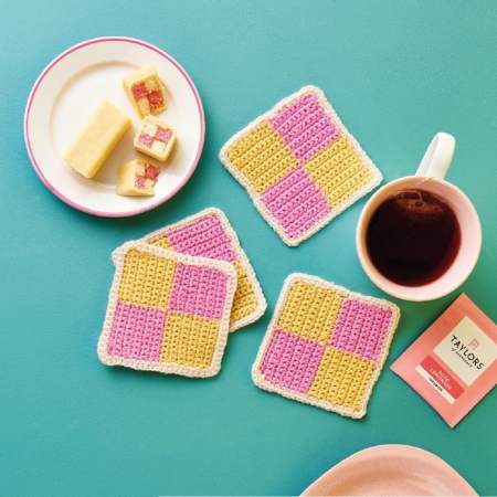 Battenberg Coasters crochet Pattern
