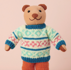 Bedford Felt Teddy Bear in Knitted Jumper Knitting Pattern