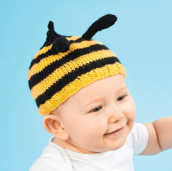Charity Bumble Bee Baby Hat Knitting Pattern - Knitting Pattern