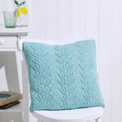Beginner Lace Eyelet Cushion Cover Knitting Pattern