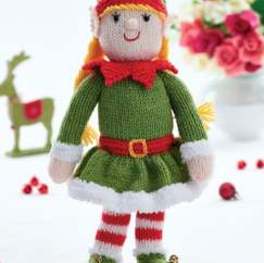 Christmas Elf Girl Dolly Knitting Pattern Knitting Pattern