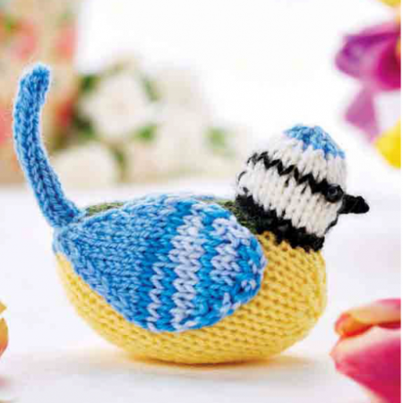 Easy Blue Tit Bird Knitting Pattern Knitting Pattern