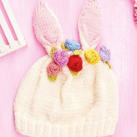 Bunny Rabbit Ears Baby Hat Knitting Pattern