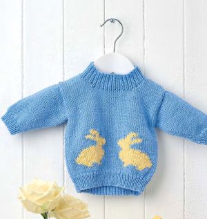 Learn To Knit A Bunny Baby Jumper