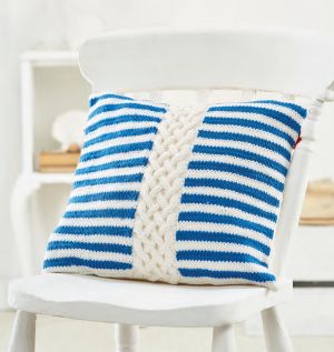 Cable And Stripe Cushion