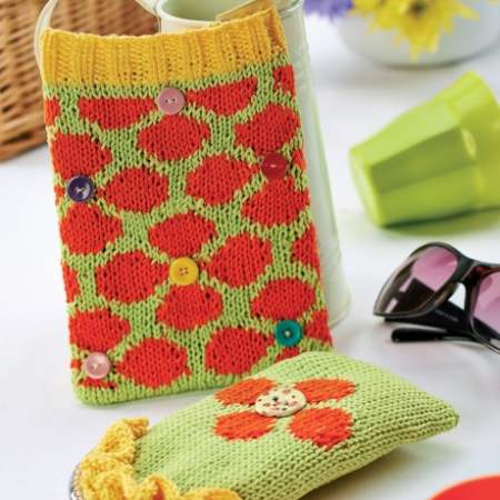 E-reader and glasses case set Knitting Pattern