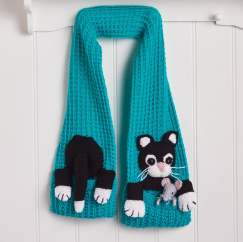 Cat and Mouse Child’s Scarf Knitting Pattern Knitting Pattern