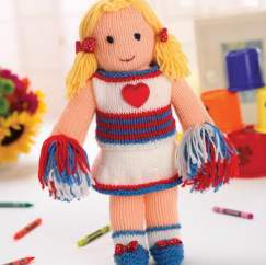 Cheerleader Doll Toy Knitting Pattern Knitting Pattern