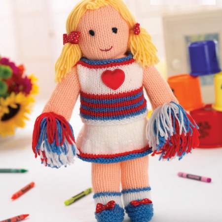 Cheerleader Doll Toy Knitting Pattern Knitting Pattern