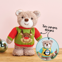 Christmas Eve Teddy Bear Knitting Pattern