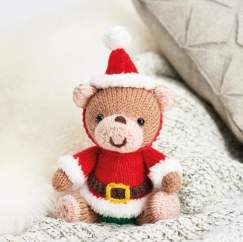 Christmas Teddy Bear Knitting Pattern