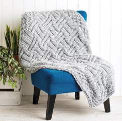 Beginner Chunky Throw Blanket Knitting Pattern