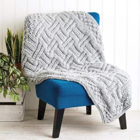 Beginner Chunky Throw Blanket Knitting Pattern