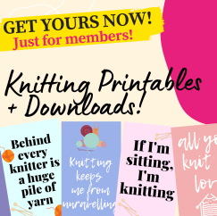 Knitting Printables + Downloads Knitting Pattern