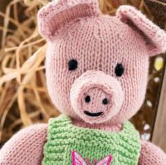Pig Toy With Dress Knitting Pattern Knitting Pattern