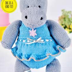 Ballerina Hippo Soft Toy Project Knitting Pattern