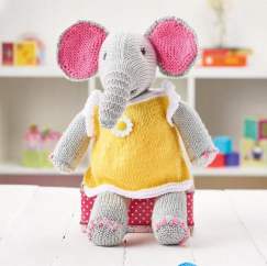 Ella Elephant Soft Toy Knitting Pattern
