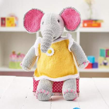 Ella Elephant Soft Toy Knitting Pattern