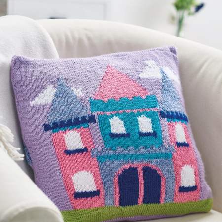 Fairytale Castle Cushion Cover Project Knitting Pattern