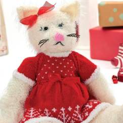 Festive Cat Soft Toy Knitting Pattern Knitting Pattern