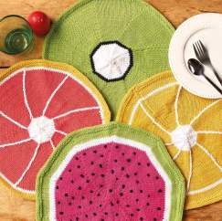 Citrus Fruit Placemats Knitting Pattern Knitting Pattern