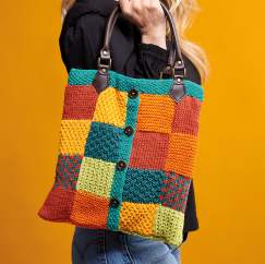 Patchwork Tote Bag Knitting Pattern Knitting Pattern