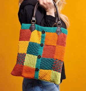 Patchwork Tote Bag Knitting Pattern