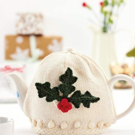 Holly Leaf Teacosy Knitting Pattern