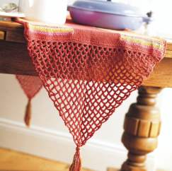 Knit and Crochet Table Runner Pattern - Knitting Pattern