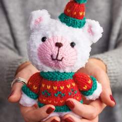 Knitted Polar Bear Toy Knitting Pattern