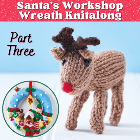 Santa’s Workshop Christmas Wreath: Part Three Knitting Pattern