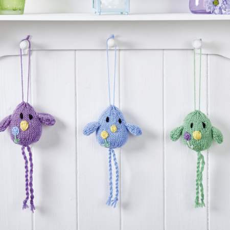 Hanging birdies Knitting Pattern