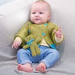 Baby Cardigan & Teddy Bear Knitting Pattern