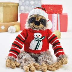 Christmas Sloth Toy Knitting Pattern Knitting Pattern