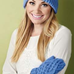 Cable hat and mittens Knitting Pattern