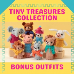 Tiny Treasures Finger Puppet Outfits Knitting Pattern